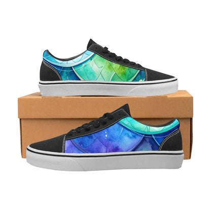 WOMEN'S Mermaid Scale Canvas Lace-Up Surreal Sneakers