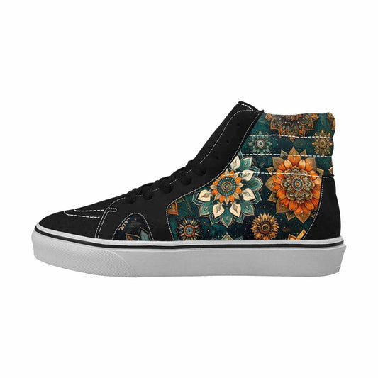 MEN'S Mandala High Top Canvas Wallpaper Art Custom Sneakers