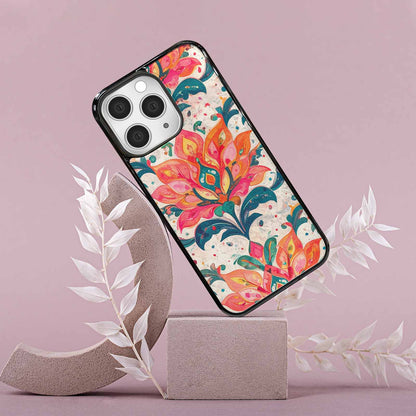 iPhone 15 Pro Max Case — Marble Floral, Personalized Phone Case