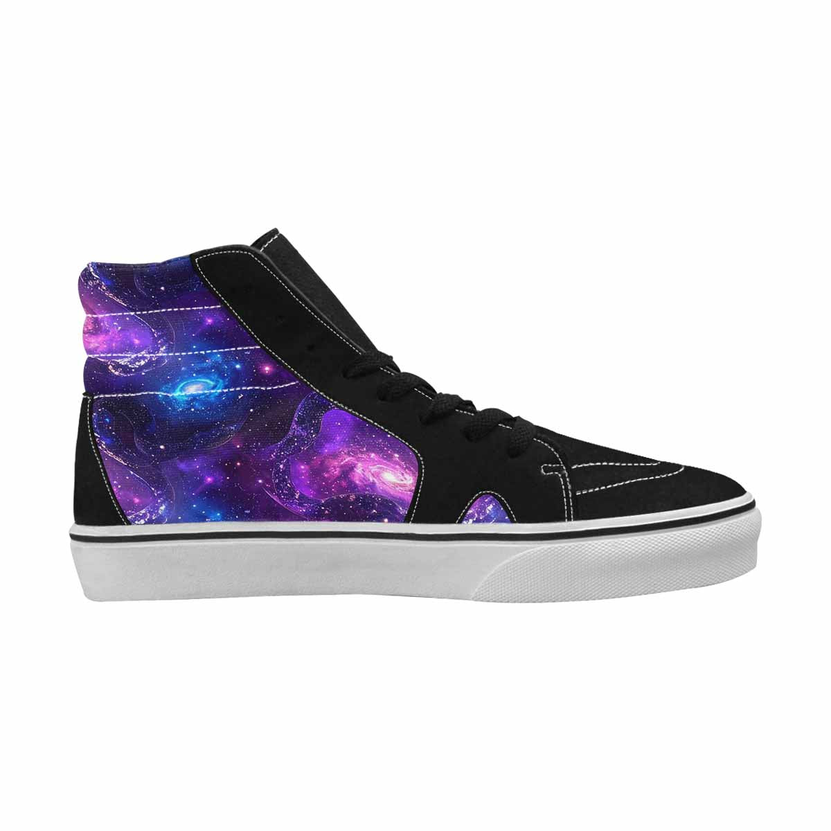 MEN'S Galaxy Snake Print High Top Canvas Neon Fantasy Sneakers