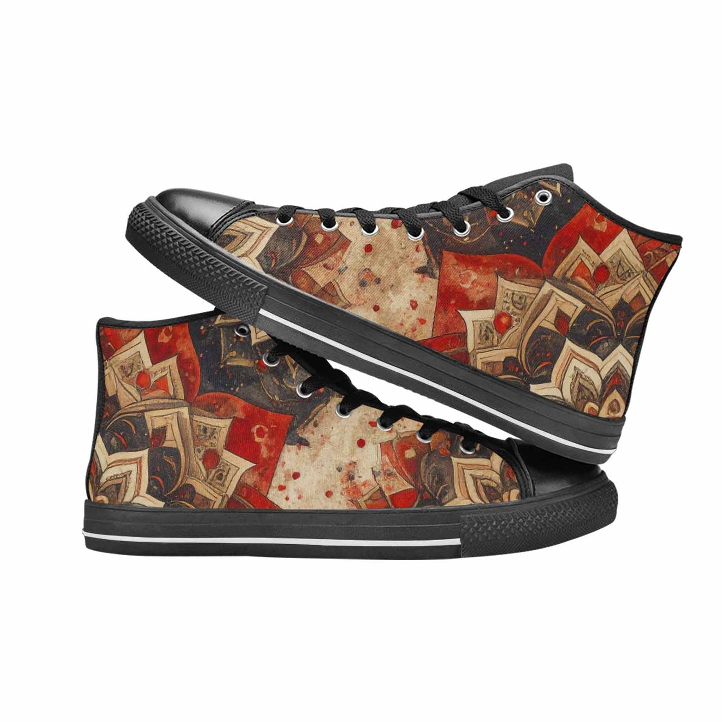 MEN'S Mandala High Top Canvas Wallpaper Art Shoes