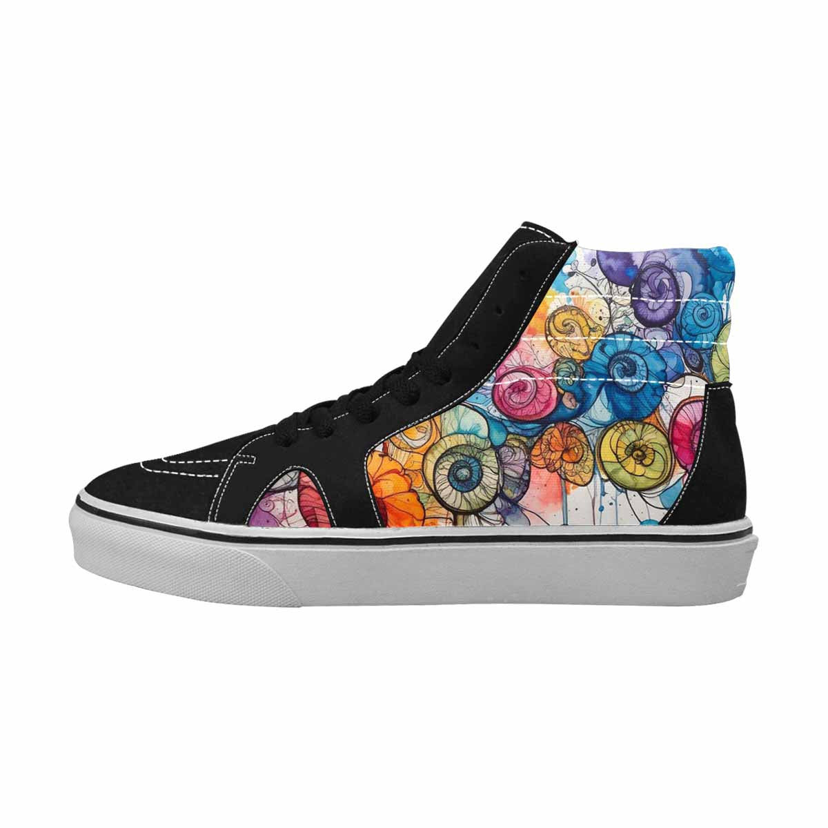MEN'S Tie High Top Canvas Neon Fantasy Shoes