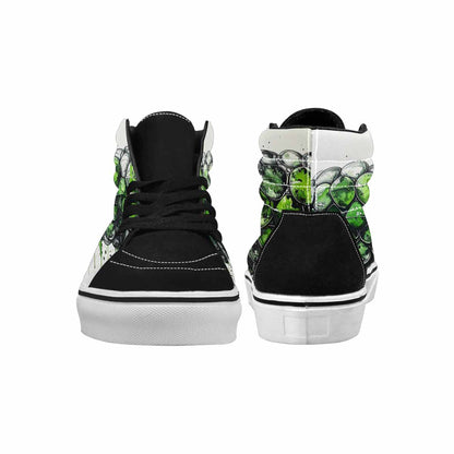 MEN'S Reptile Scale High Top Canvas Wallpaper Art Sneakers