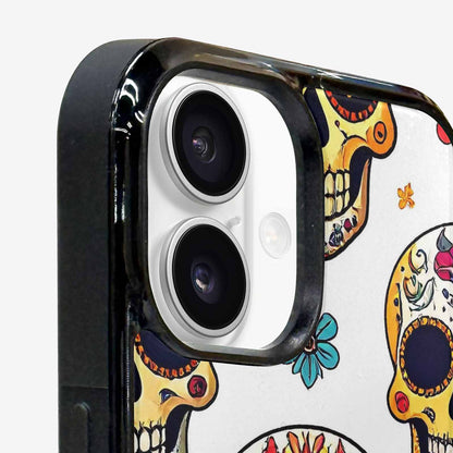 iPhone 16 Plus Case — Vibrant Skull Seamless, Custom Designed Case Cover