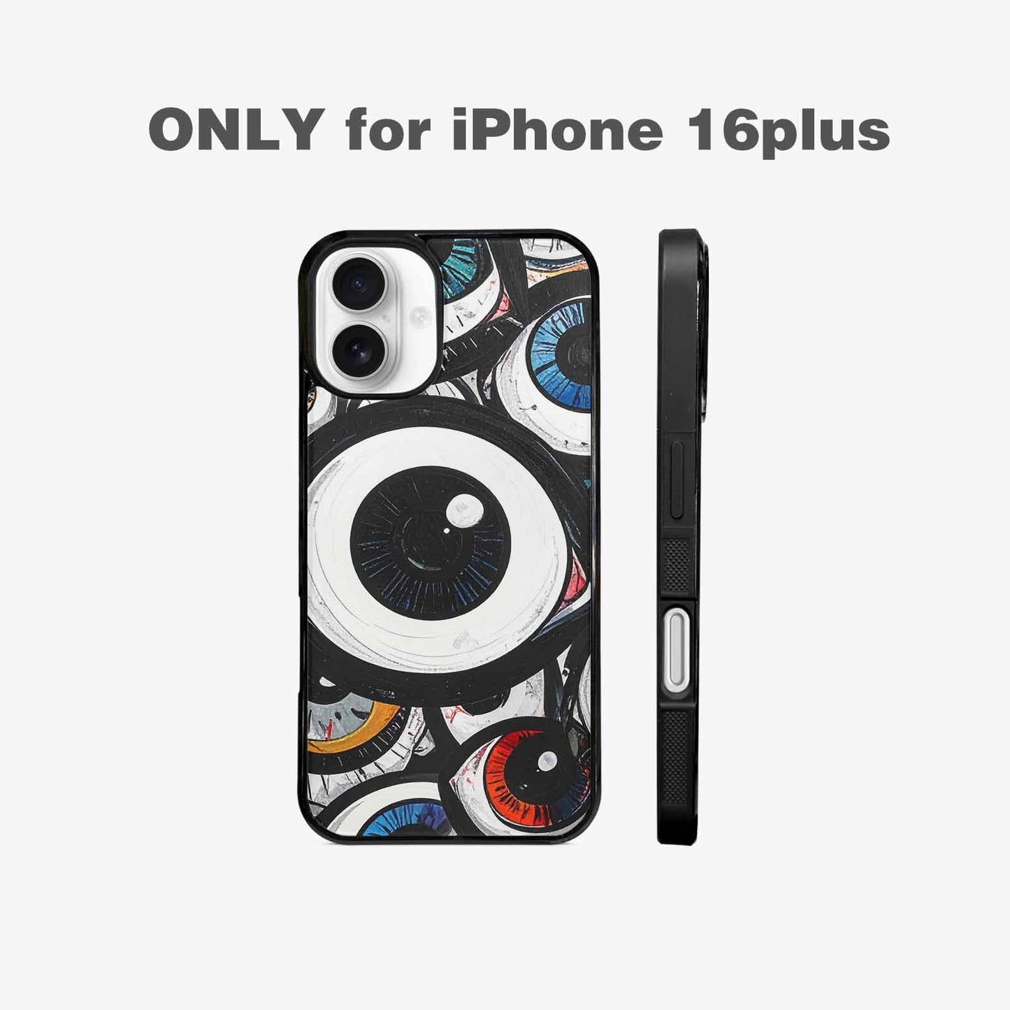 iPhone 16 Plus Case — Googly Cartoon Eyeballs, Custom Phone Case