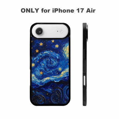 iPhone 17 Air Case — Swirling Deep Blue Night Sky Galaxy, Custom Art Phone Cover