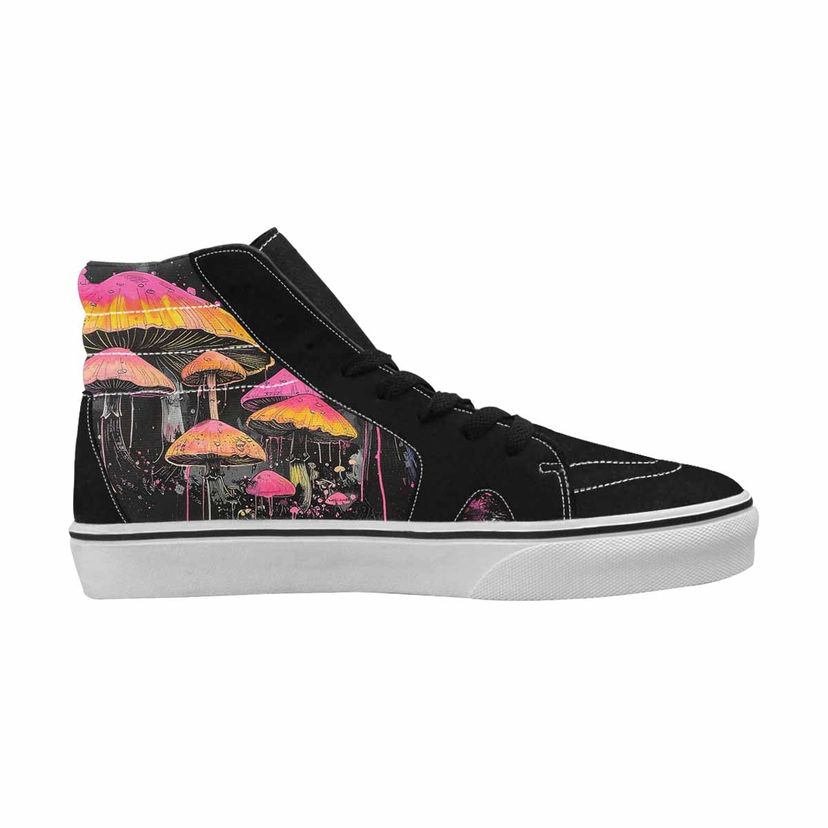 MEN'S Rainbow Drip Mushrooms High Top Canvas Dreamcore Custom Shoes