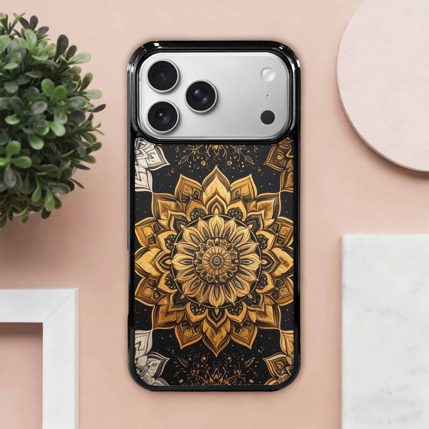iPhone 17 Pro Max Case — Small Mandala Pattern, Randomly Floral, Customized Protective Case