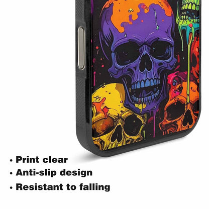 iPhone 16 Pro Case — Vibrant Camo 1000\'s Of Skeletons Neon, Custom Phone Case