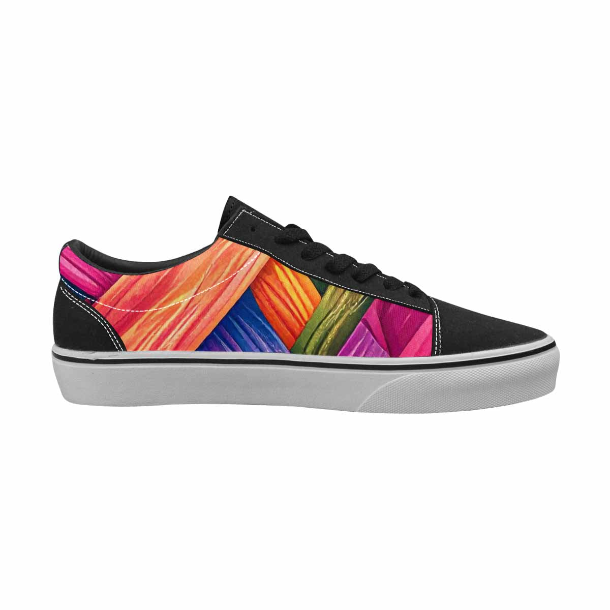 WOMEN'S Polysexual Flag Color Canvas Lace-Up Dark Academia Custom Shoes