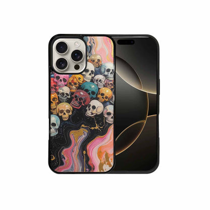 iPhone 16 Pro Max Case — Skulls Marbleskulls Pattern, Custom Phone Case
