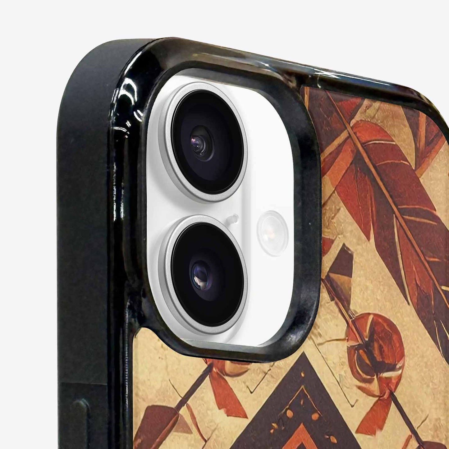 iPhone 16 Case — Native American Geometric Pattern Arrows Feathers, Custom Print Case Cover