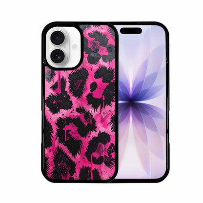 iPhone 17 Case — Black &amp; Pink Ink Animal Print, Custom Printed Phone Case