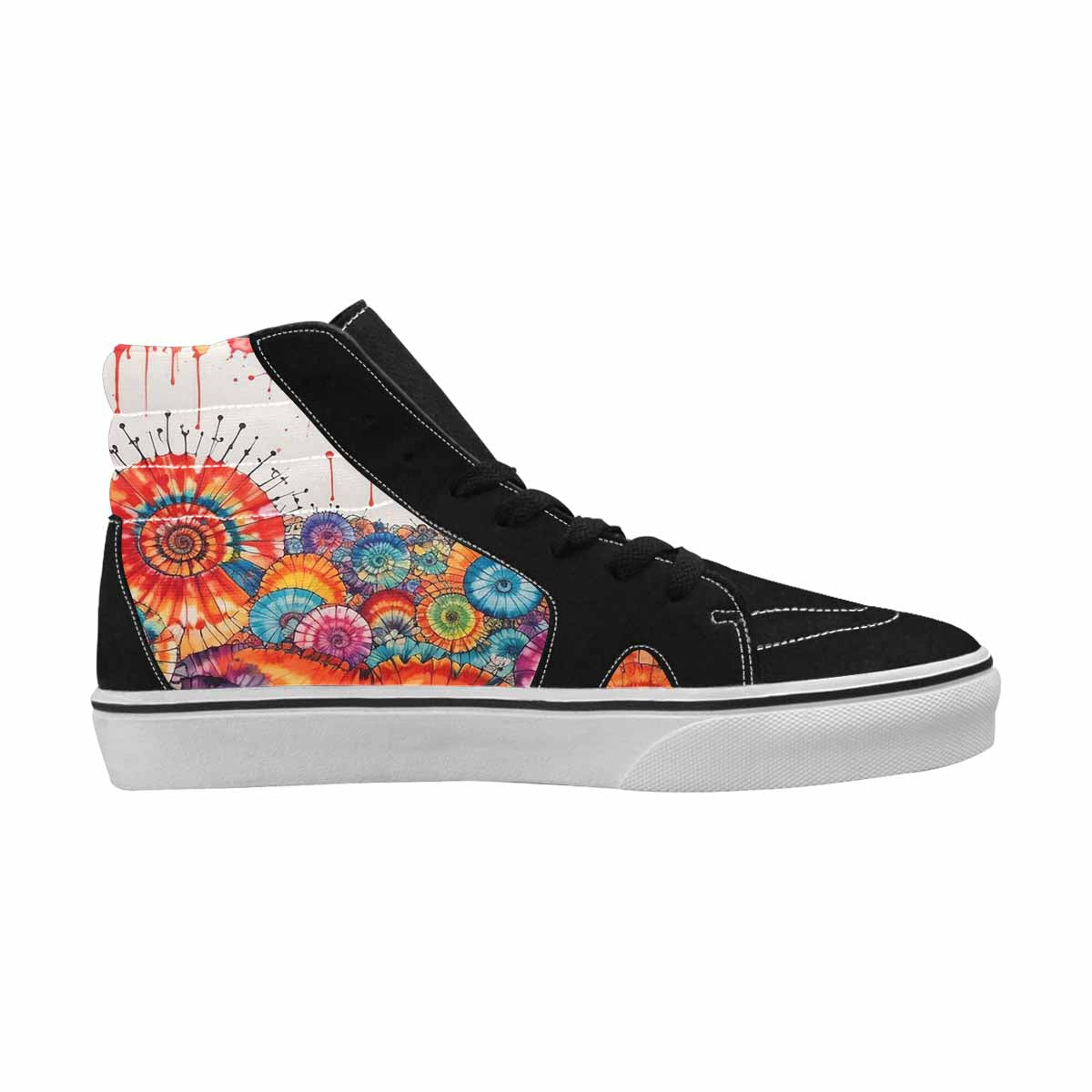 MEN'S Tie High Top Canvas Kaleidoscope Sneakers