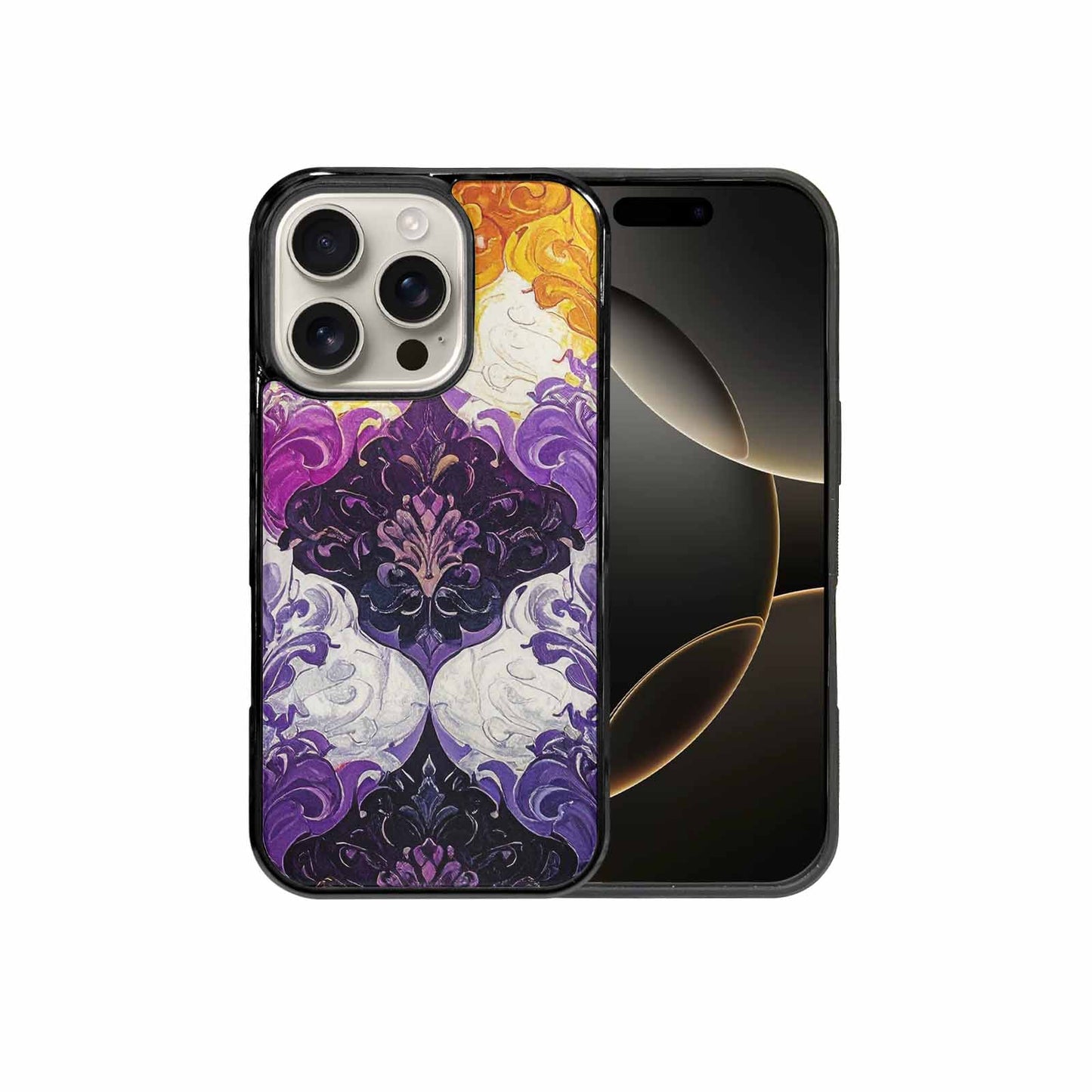 iPhone 16 Pro Case — Nonbinary Flag Color Theme Small Rainbow, Personalized Phone Case