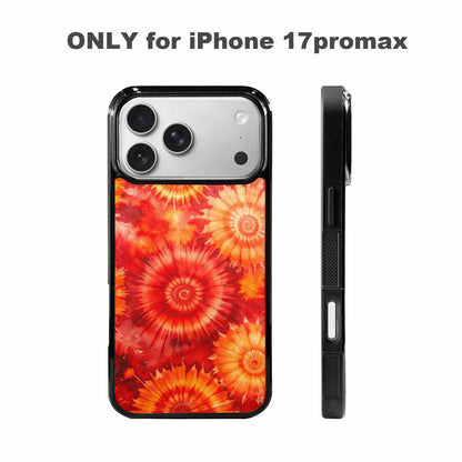 iPhone 17 Pro Max Case — Tie Dye Red Orange Tie Dye, Custom Printed Phone Case
