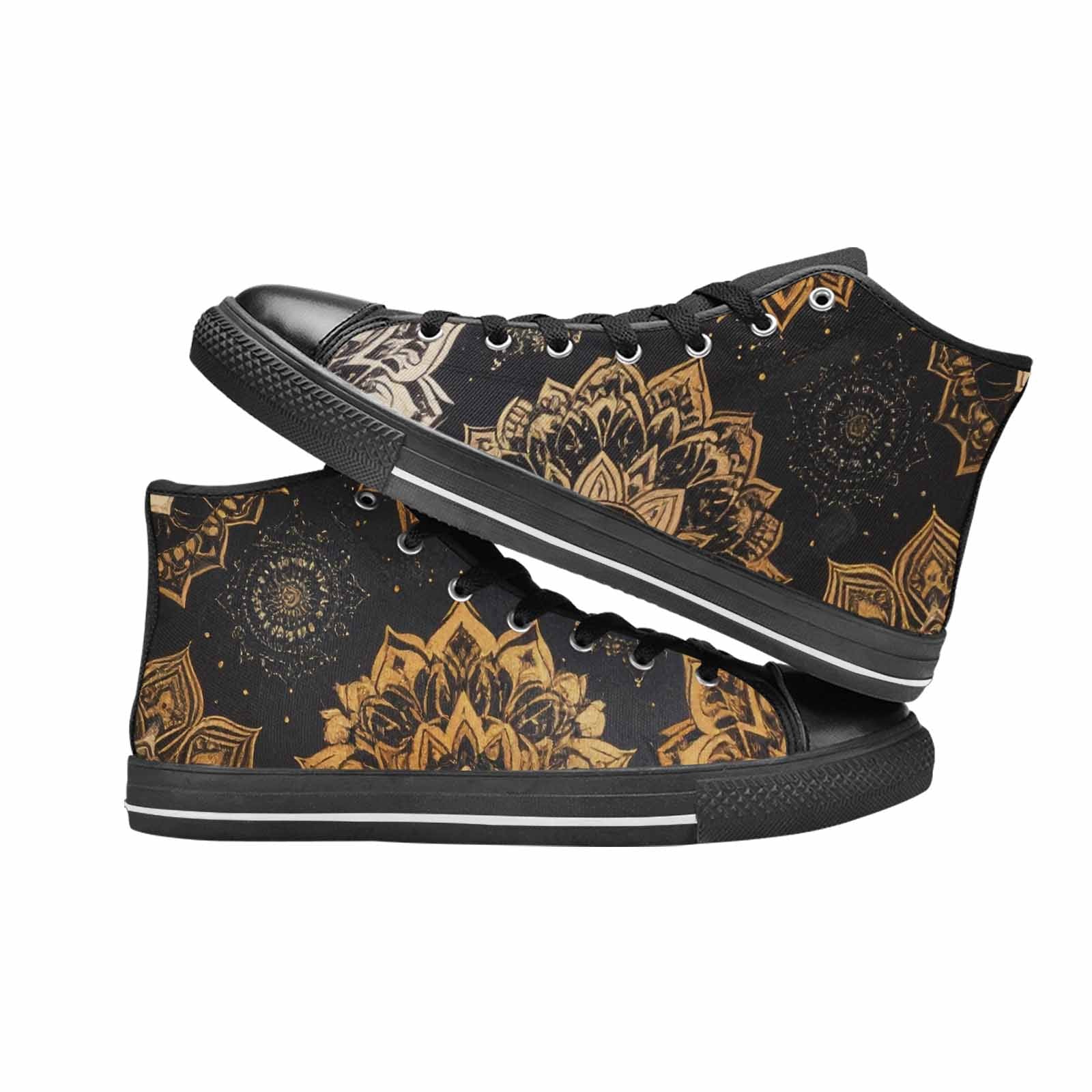 WOMEN'S Mandala High Top Canvas Dark Academia Custom Sneakers