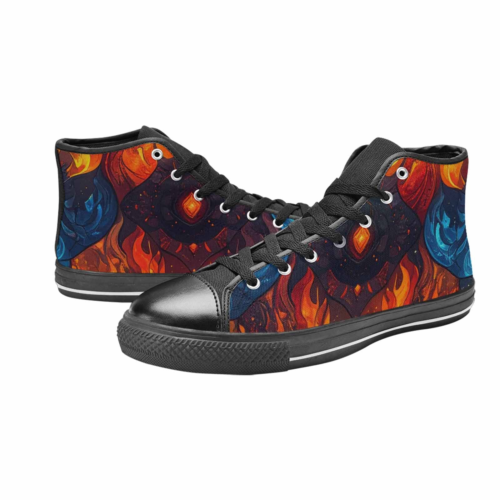 MEN'S Fire Flame High Top Canvas Y2K Shoes