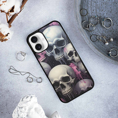 iPhone 16 Plus Case — Dark Black And White Color Tone, Personalized Phone Case