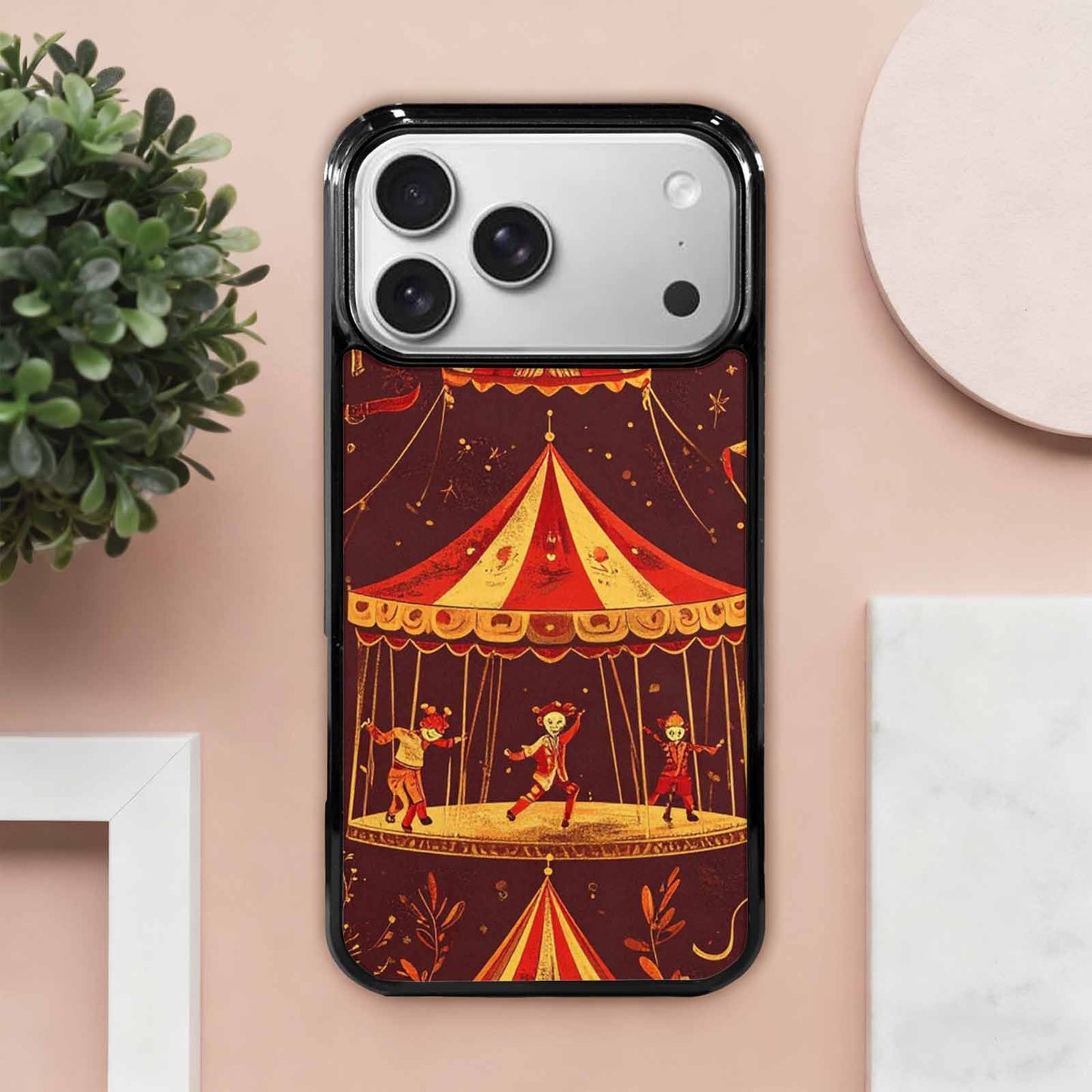 iPhone 17 Pro Max Case — Vintage Circus Art Pattern Retro Vintage, Custom Phone Case