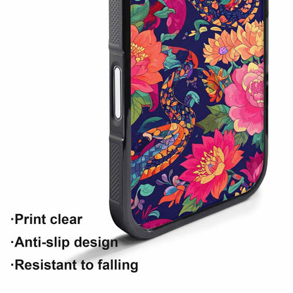 iPhone 17 Pro Case — Snakes Print Floral Seamless Pattern Floral, Custom Made Phone Cover