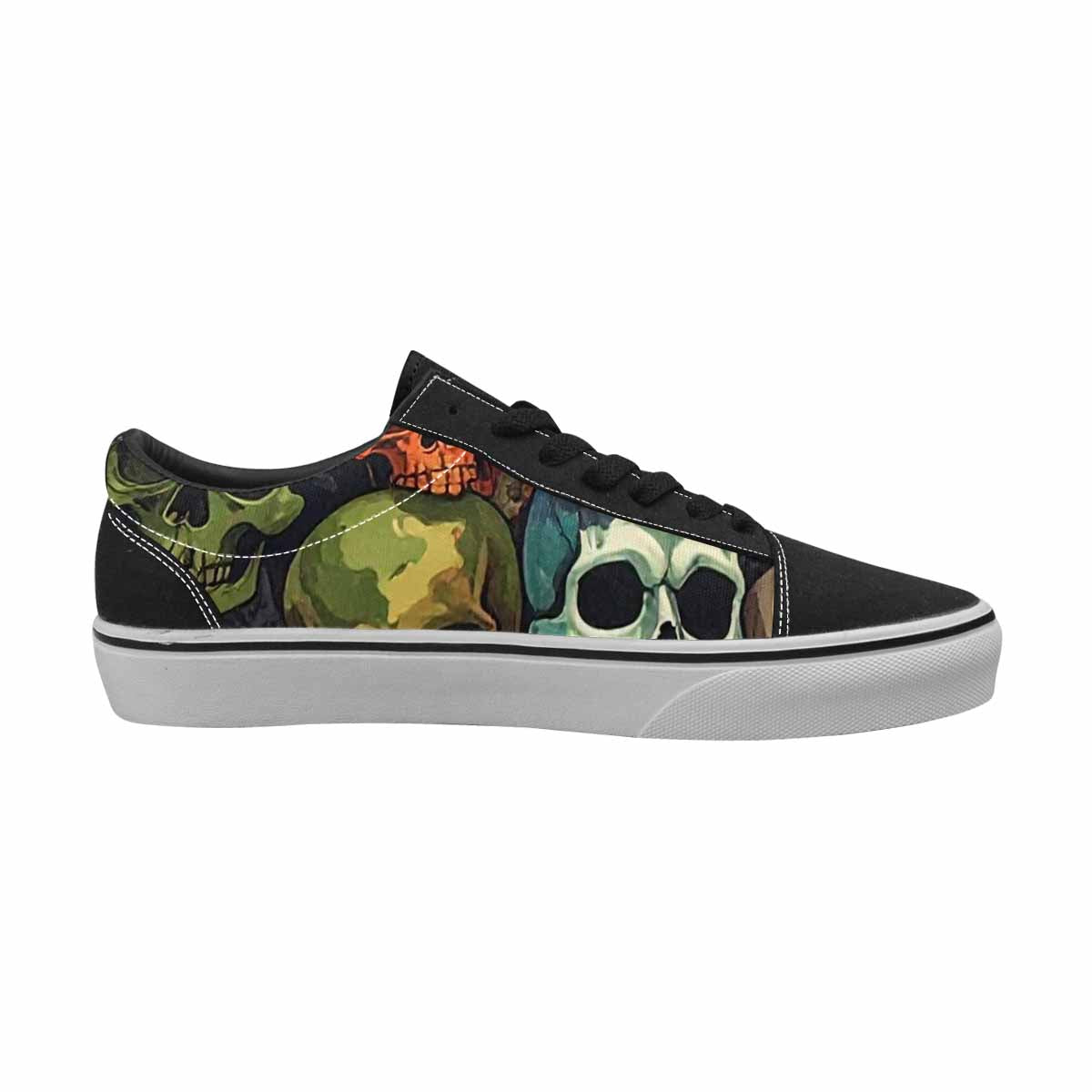 WOMEN'S Skulls Lace-Up Canvas Y2K Custom Shoes