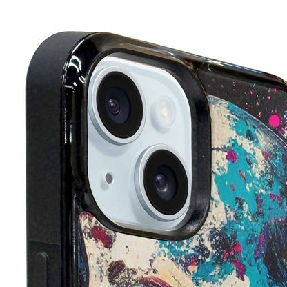 iPhone 15 Plus Case — Skulls Roses Acid Wash Custom, Original Design Phone Case