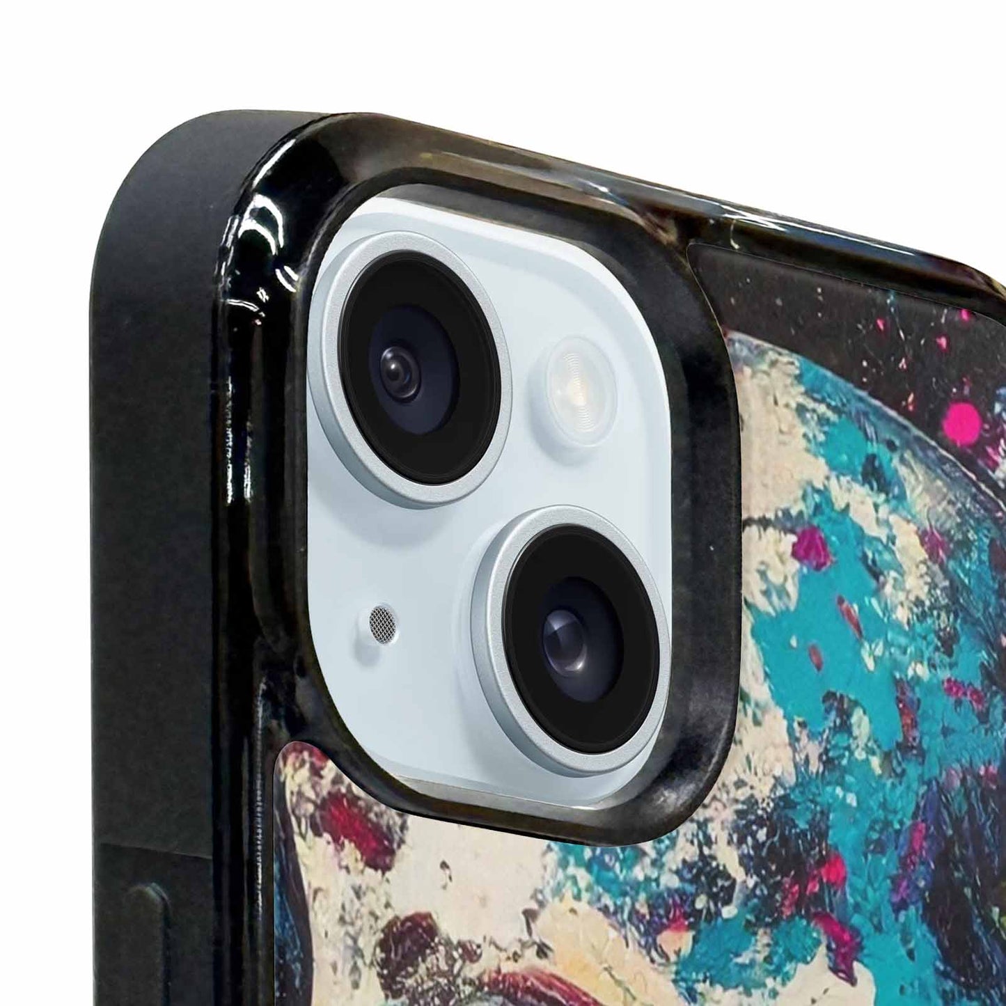 iPhone 15 Plus Case — Skulls Roses Acid Wash Custom, Custom Art Phone Cover