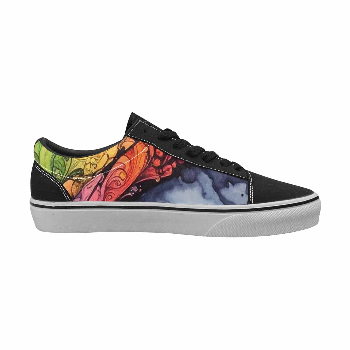 WOMEN'S Tie Lace-Up Canvas Kaleidoscope Sneakers