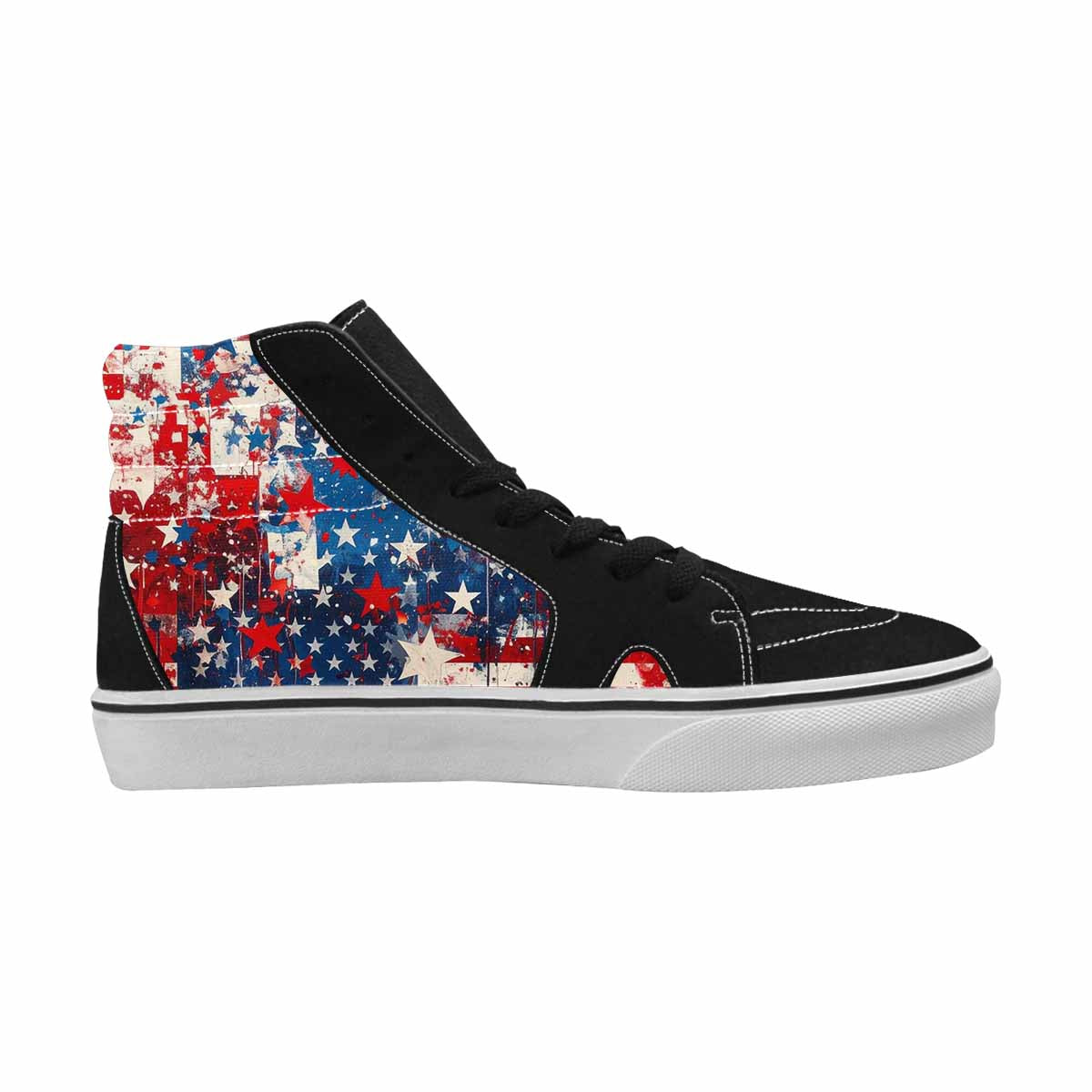 MEN'S Patriotic Stars Stripes High Top Canvas Surreal Shoes
