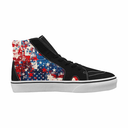 MEN'S Patriotic Stars Stripes High Top Canvas Surreal Shoes