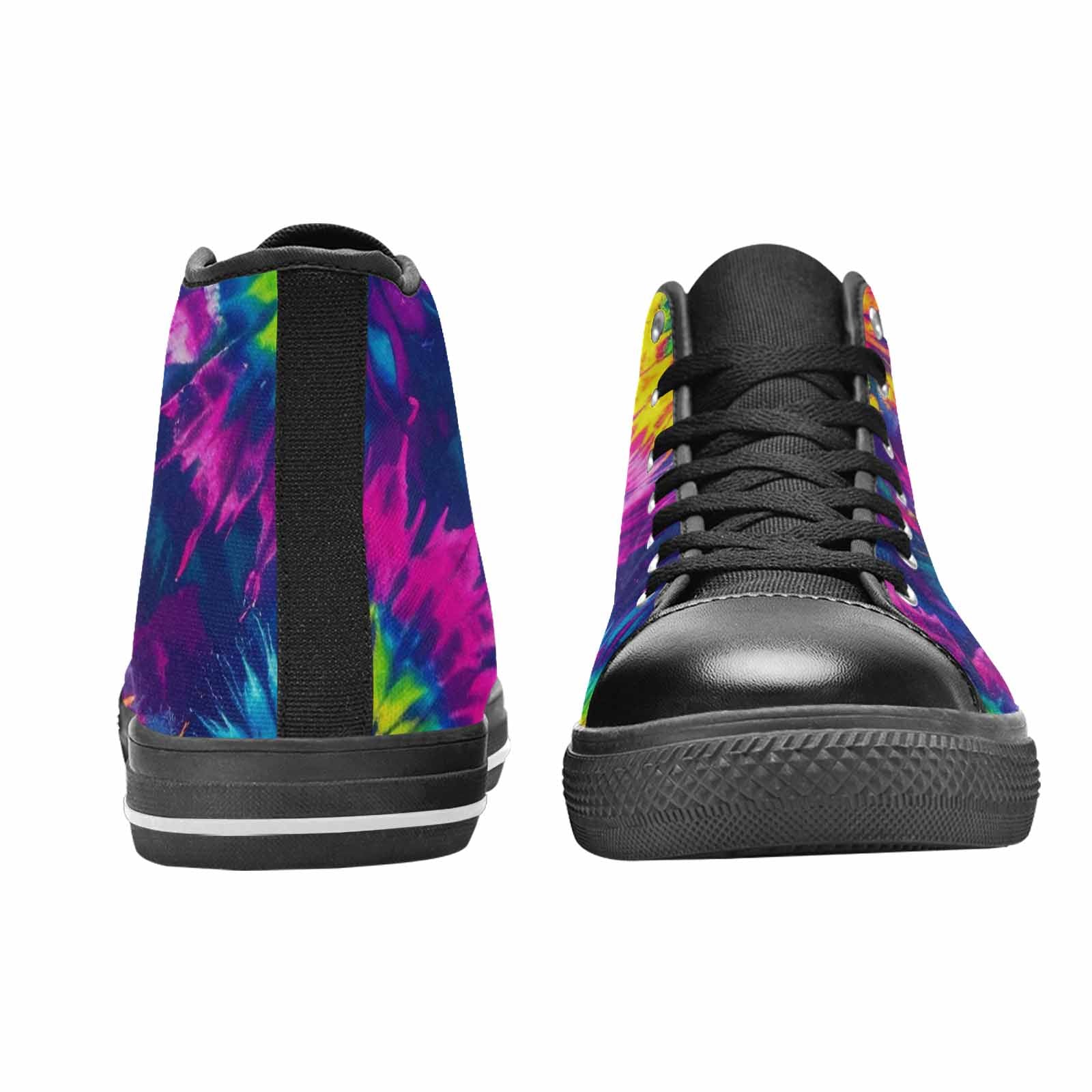 MEN'S Tie Dye - High Top Canvas Vibrant Chaos Sneakers