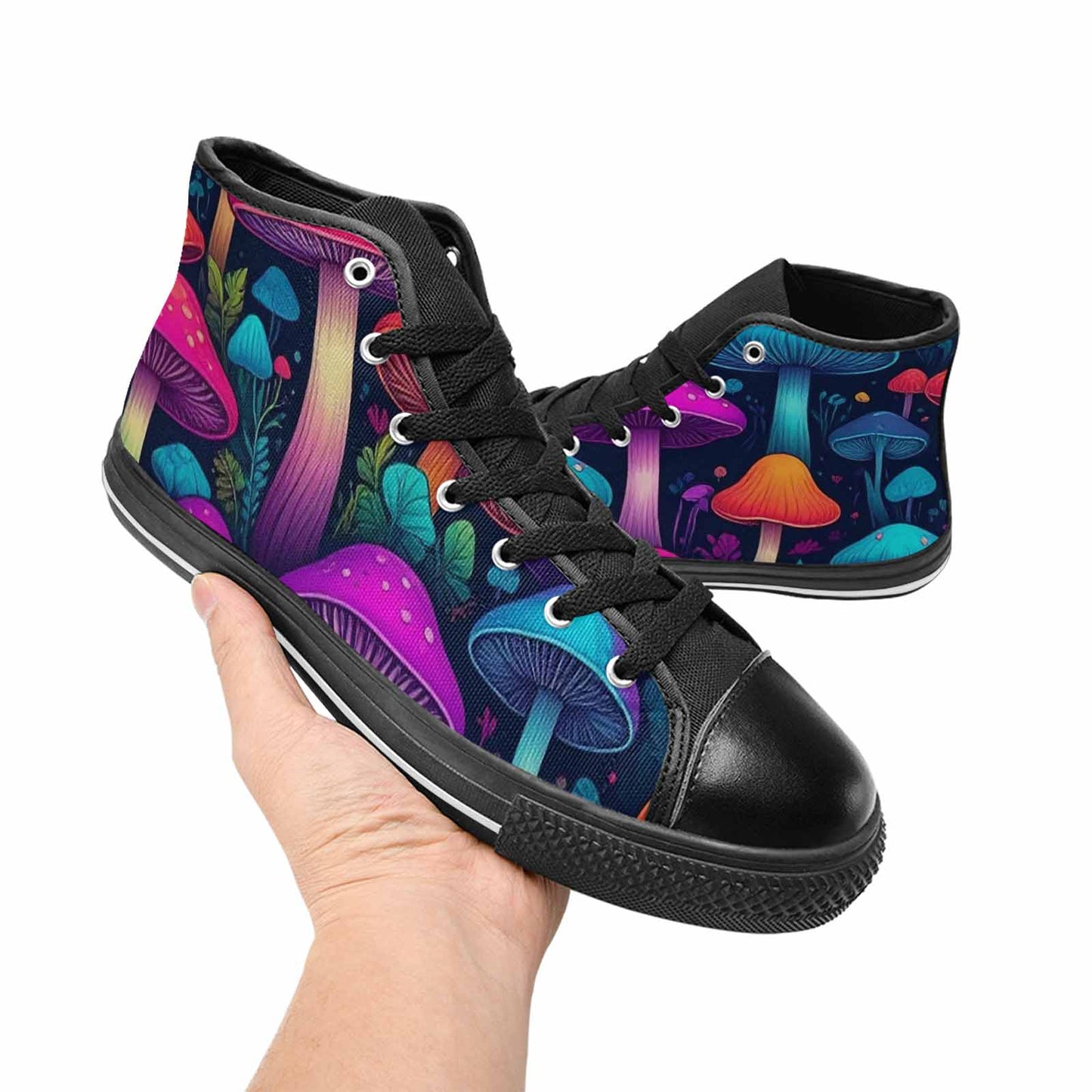 MEN'S Psychedelic Mushroom High Top Canvas Grunge Shoes