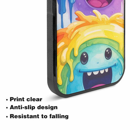 iPhone 15 Plus Case — Rainbow Sherbet Monster, Custom Print Case Cover