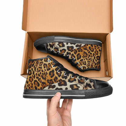 MEN'S Animal Print High Top Canvas Neon Fantasy Custom Shoes