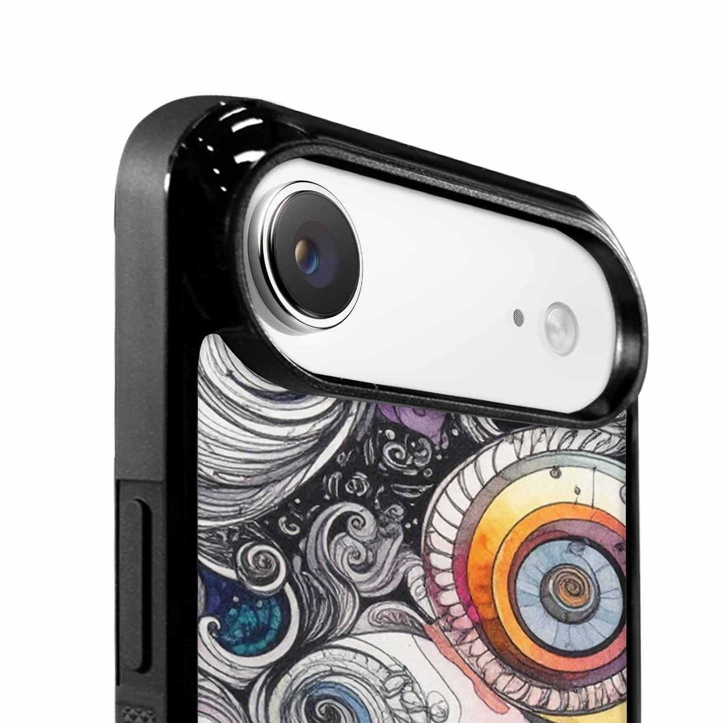 iPhone 17 Air Case — Tie Dye Swirls Black White Tie, Custom Art Phone Cover