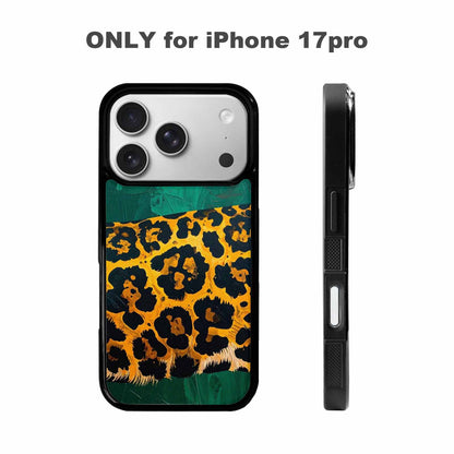 iPhone 17 Pro Case — Animal Print Leopard Wallpaper Pattern Animal, Custom Printed Phone Case
