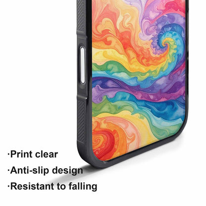 iPhone 17 Pro Max Case — Tie Dye Swirls Tie Dye Tie, Custom Designed Case Cover