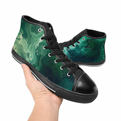 MEN'S Galaxy Art - High Top Canvas Wallpaper Art Sneakers
