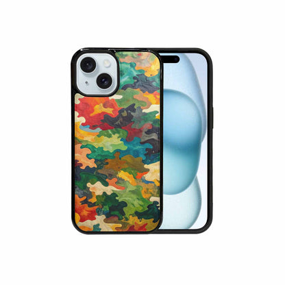 iPhone 15 Case — Camo Patches Full Color Vibrant Camo, Original Design Phone Case
