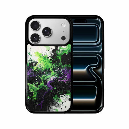 iPhone 17 Pro Case — Black Green Ink Galaxy Nebula Galaxy, Personalized Phone Case