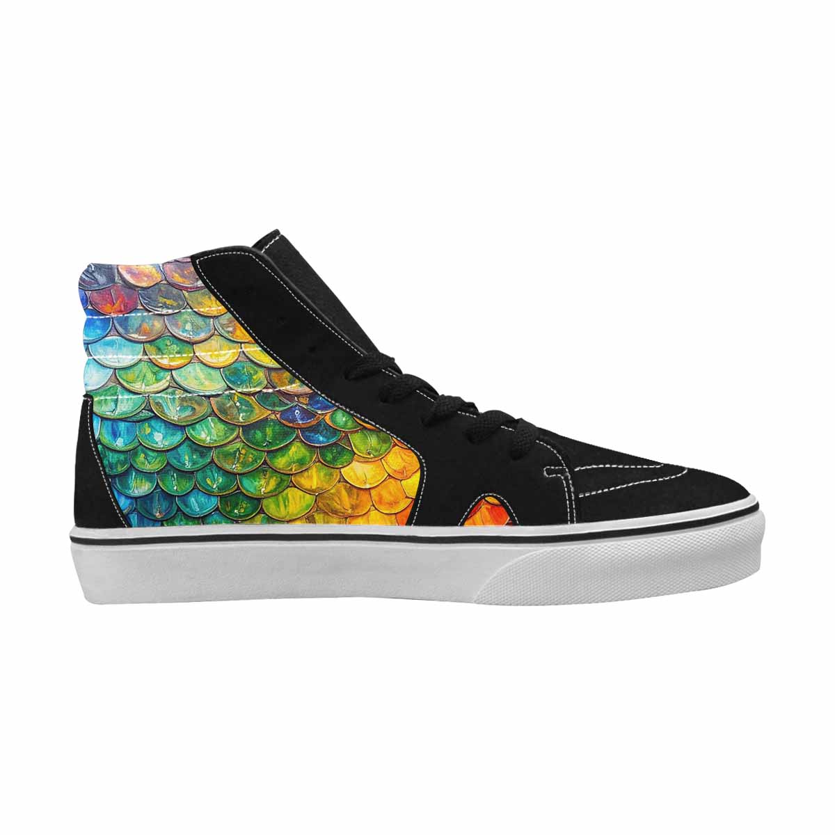 MEN'S Reptile Scale High Top Canvas Surreal Custom Shoes