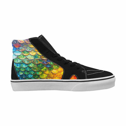 MEN'S Reptile Scale High Top Canvas Surreal Custom Shoes