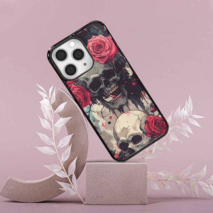 iPhone 15 Pro Max Case — Skulls And Roses Skulls And Roses, Custom Phone Case