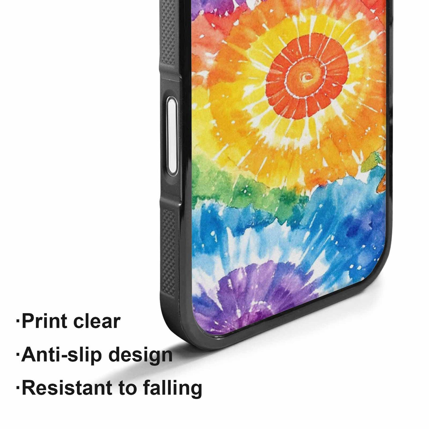 iPhone 17 Case — Tie Dye Spiral Rainbow Tie Dye, Personalized Phone Case