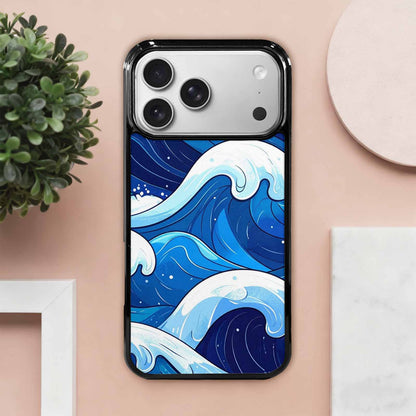 iPhone 17 Pro Max Case — Glossy Winter Wave Cartoon Cute, Custom Print Case Cover