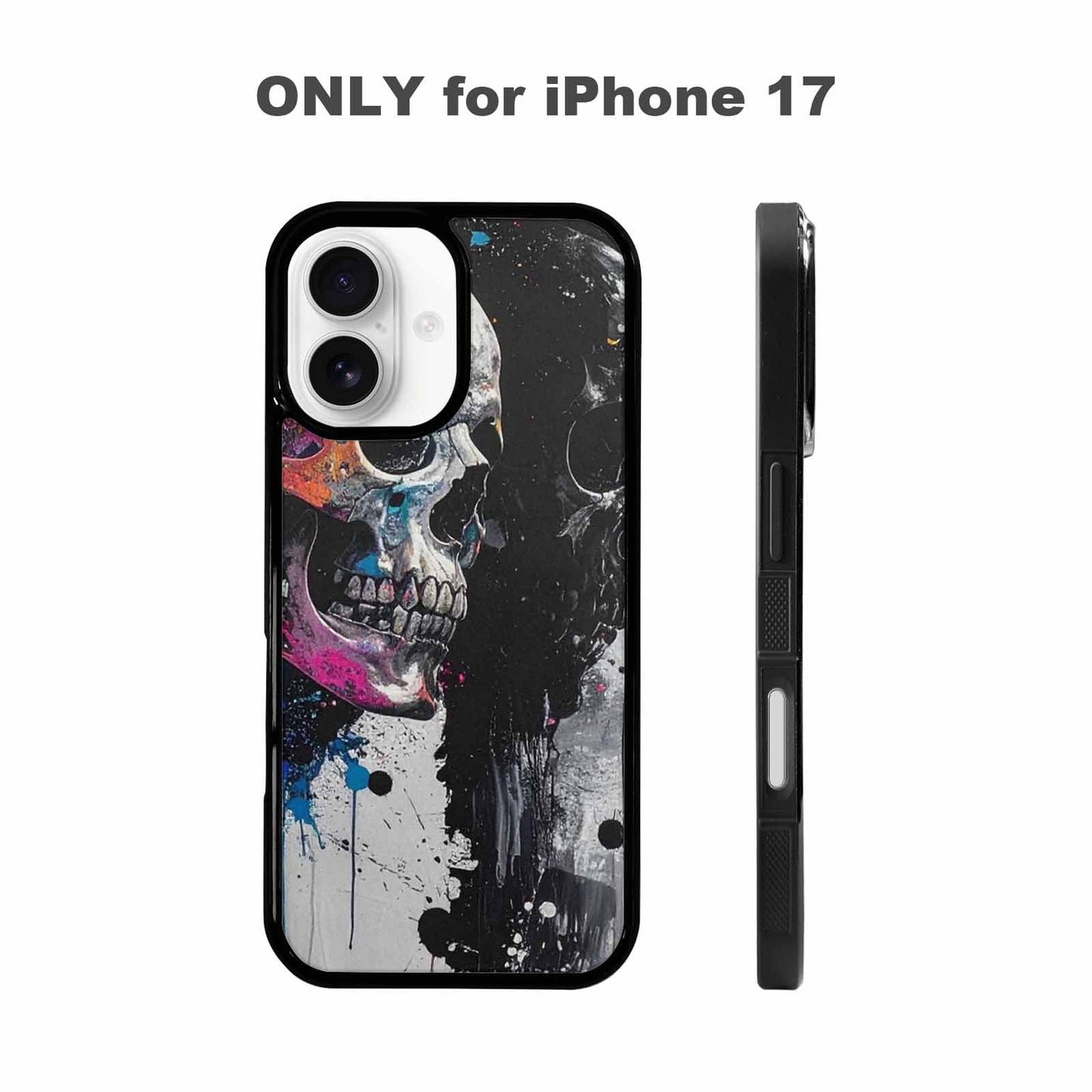 iPhone 17 Case — Skull Dark Art Gothic Print Gothic, Custom Designed Case Cover