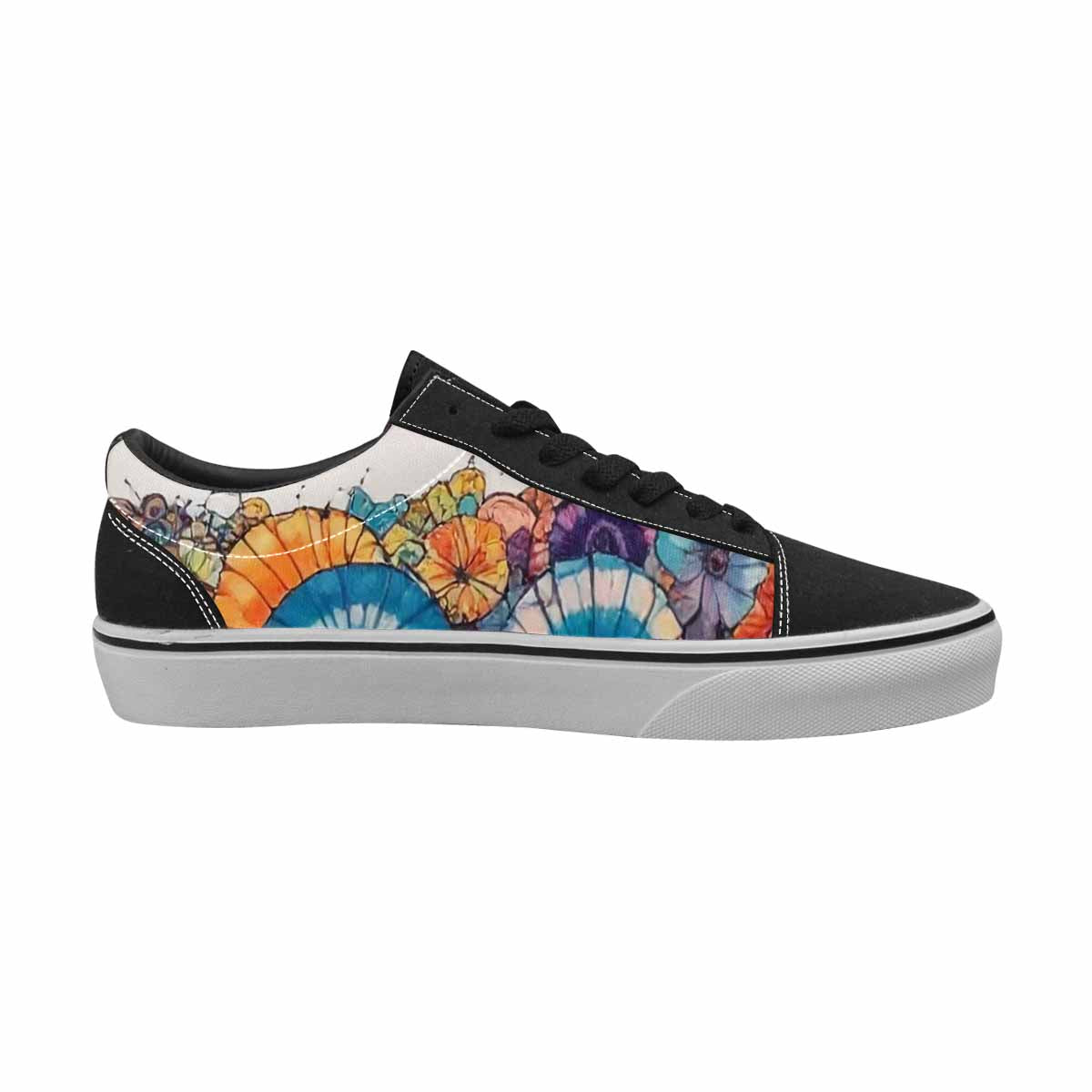 WOMEN'S Tie Lace-Up Canvas Wallpaper Art Sneakers