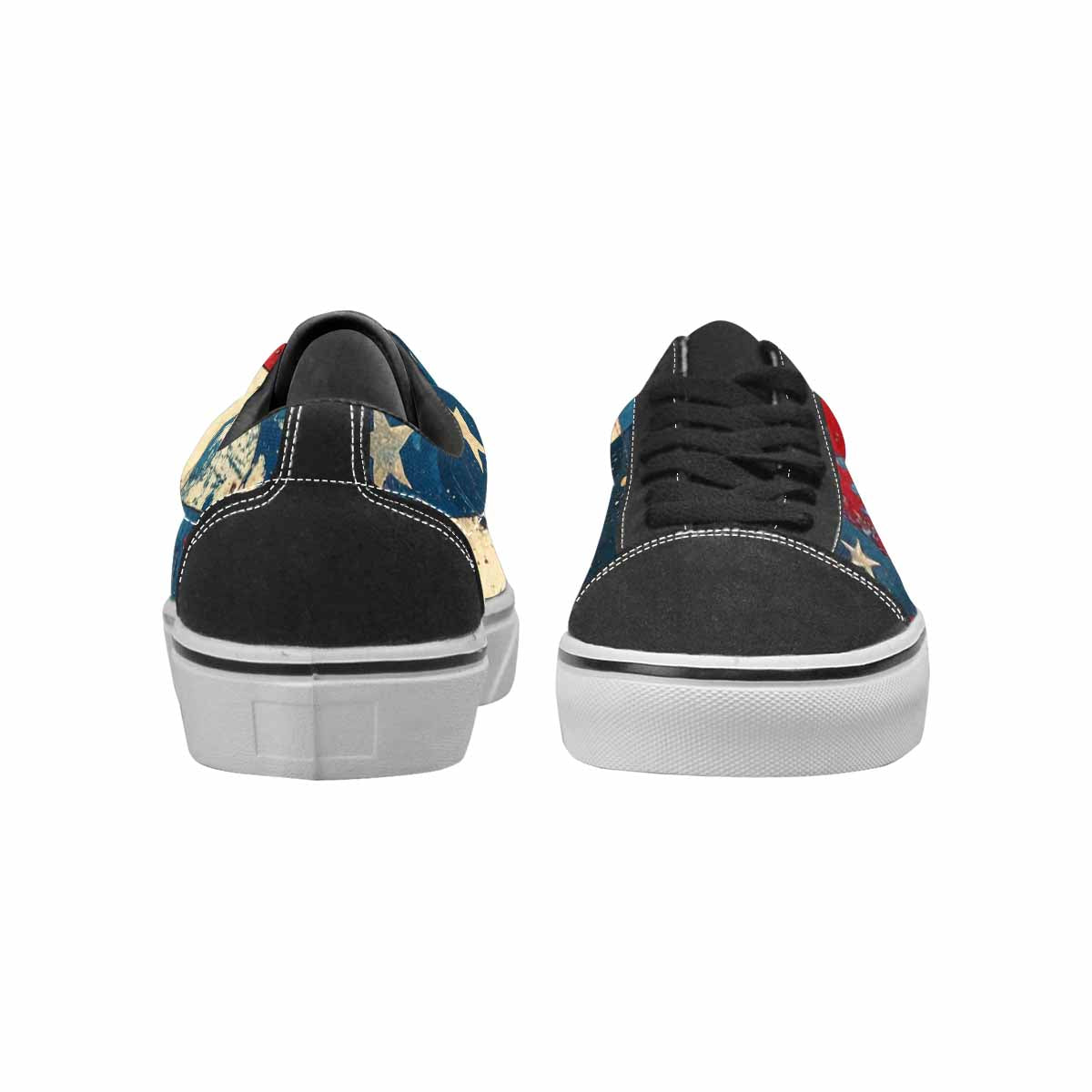 MEN'S American Flag Stars Canvas Lace-Up Grunge Custom Sneakers