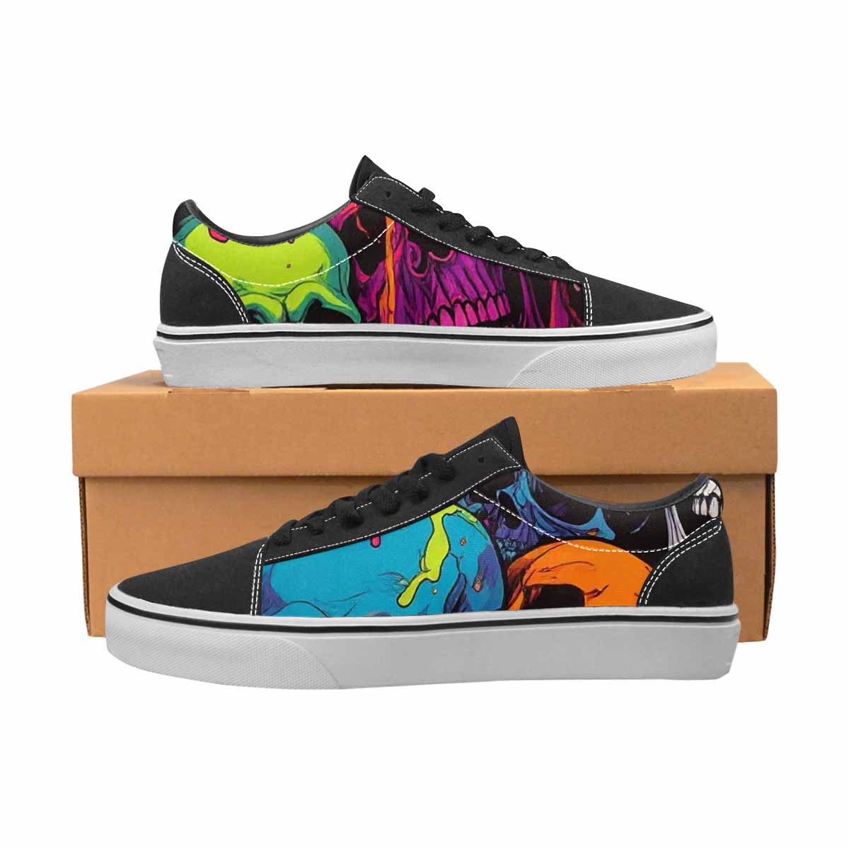 WOMEN'S Vibrant Camo 1000 S Lace-Up Canvas Kaleidoscope Custom Sneakers
